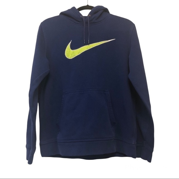 Nike Blue & Lime Green Hoodie - Picture 1 of 5